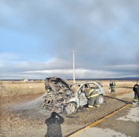 Ardió camino a Punta Arenas