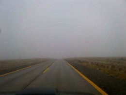 Escasa visibilidad por neblina matinal en ruta 9 norte